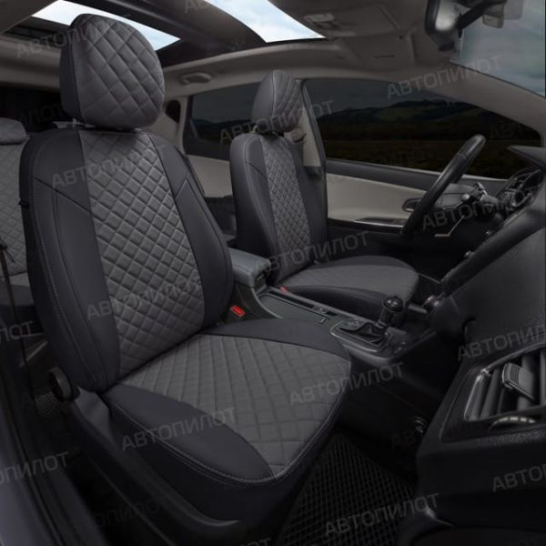 Чехлы Автопилот Экокожа Ромб на Chery CrossEAstar (В-14)