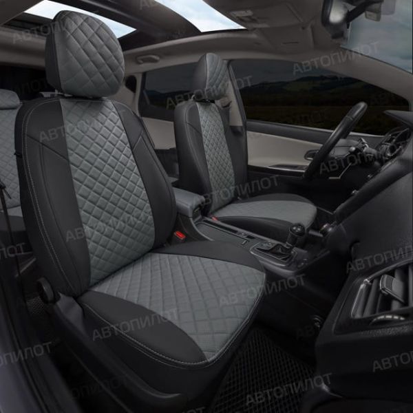 Чехлы Автопилот Экокожа Ромб на Chery CrossEAstar (В-14)