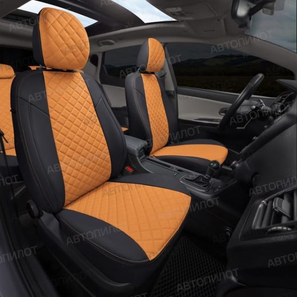 Чехлы Автопилот Экокожа Ромб на Chery CrossEAstar (В-14)