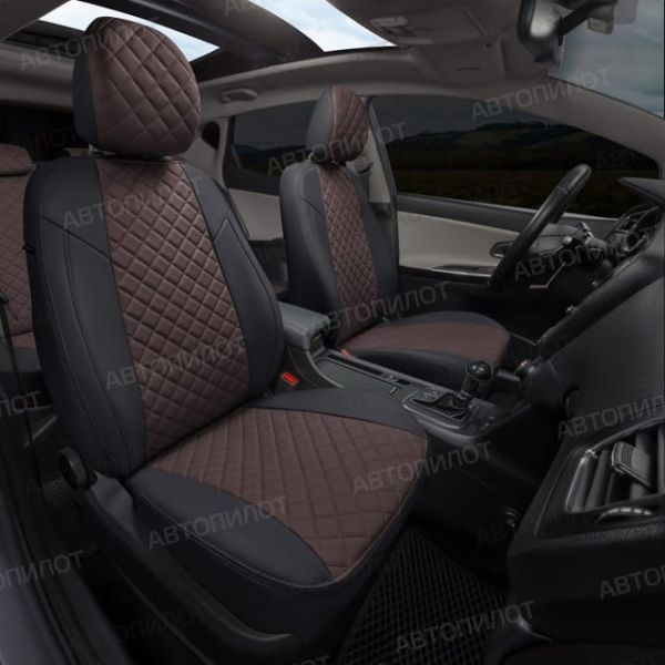 Чехлы Автопилот Экокожа Ромб на Chery CrossEAstar (В-14)