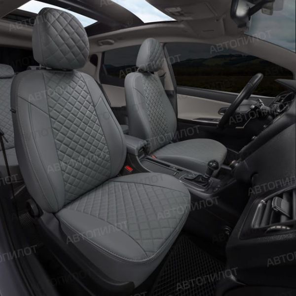 Чехлы Автопилот Экокожа Ромб на Chery CrossEAstar (В-14)