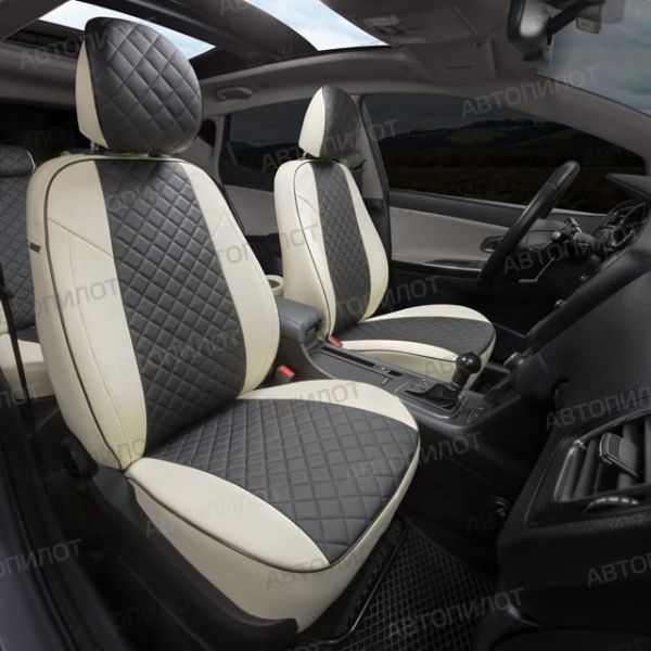 Чехлы Автопилот Экокожа Ромб на Chery CrossEAstar (В-14)