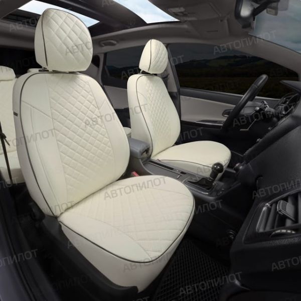 Чехлы Автопилот Экокожа Ромб на Chery CrossEAstar (В-14)