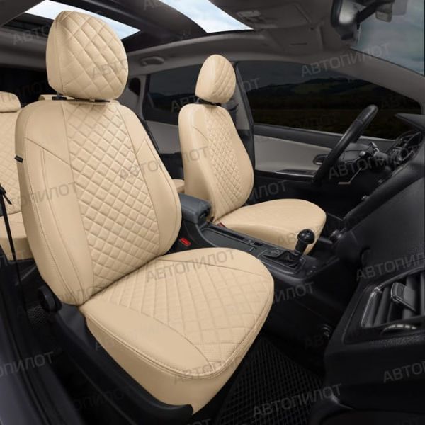 Чехлы Автопилот Экокожа Ромб на Chery CrossEAstar (В-14)