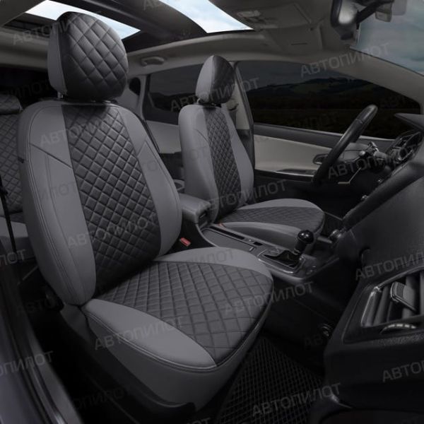 Чехлы Автопилот Экокожа Ромб на Chery CrossEAstar (В-14)