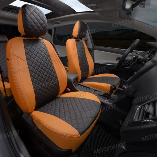 Чехлы Автопилот Экокожа Ромб на Chery CrossEAstar (В-14)