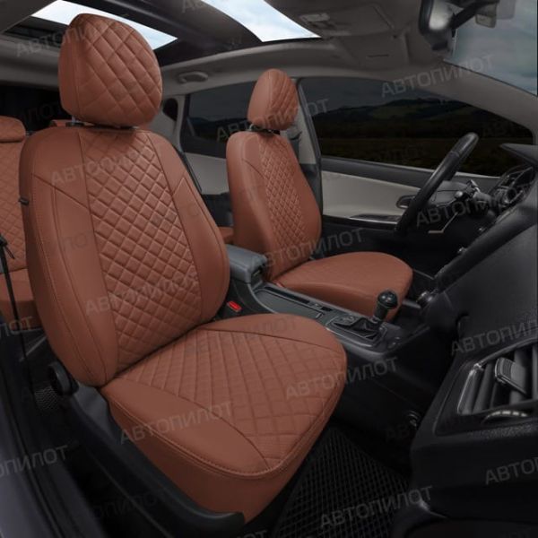Чехлы Автопилот Экокожа Ромб на Chery CrossEAstar (В-14)
