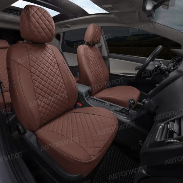 Чехлы Автопилот Экокожа Ромб на Chery CrossEAstar (В-14)