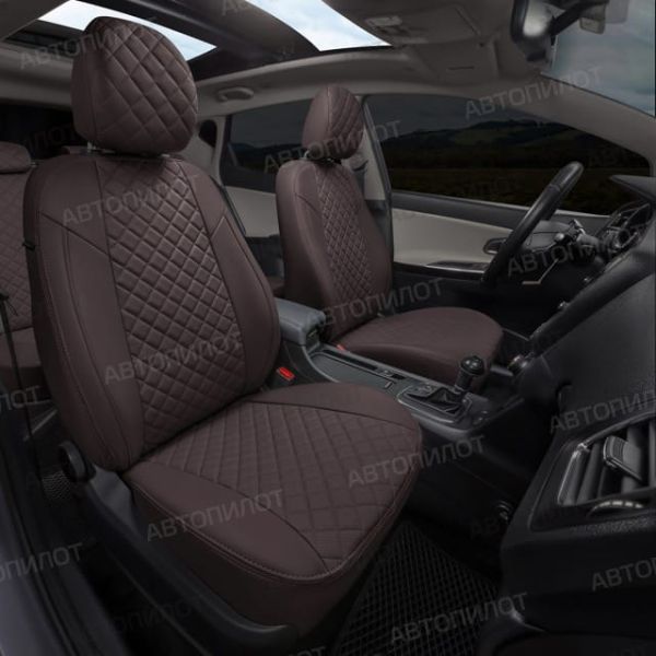 Чехлы Автопилот Экокожа Ромб на Chery CrossEAstar (В-14)