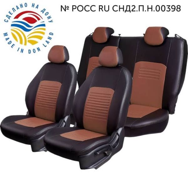 Чехлы Экокожа Турин Классик на Daewoo Lanos