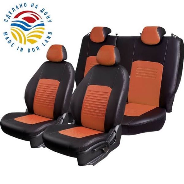 Чехлы Экокожа Турин Классик на Daewoo Lanos
